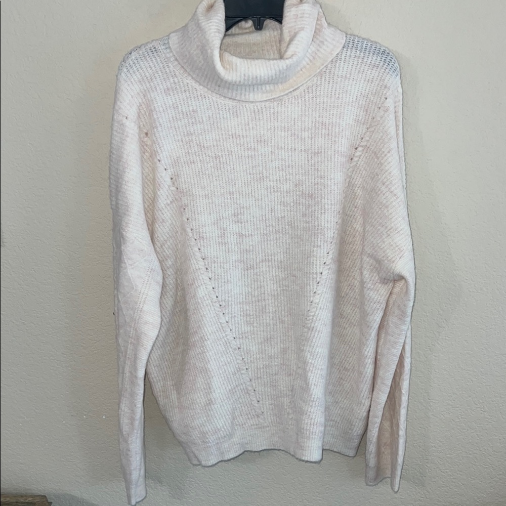 Cozy Light Pink Turtleneck Sweater